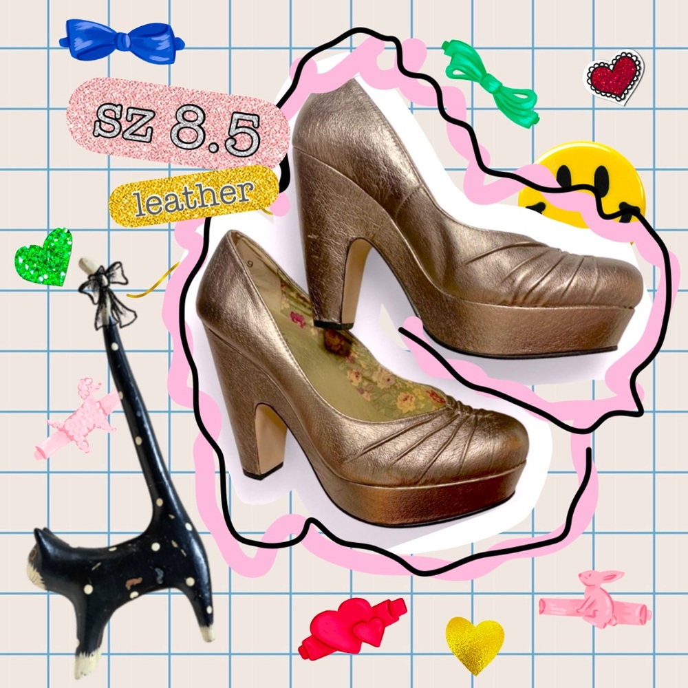 Seychelles Pinkish Bronze Chunky Platform Heels